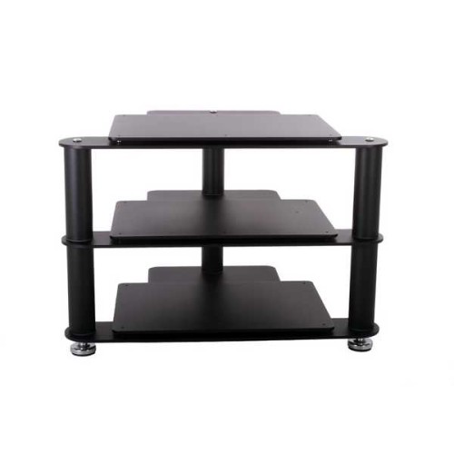 Custom Design three-tier hi-fi isolation platform in black.